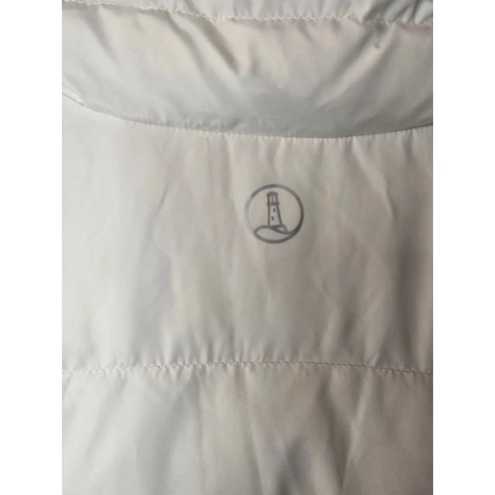 Lands' End Women's Puffer Vest Size 1X Cream/ Off White - Picture 3 of 9